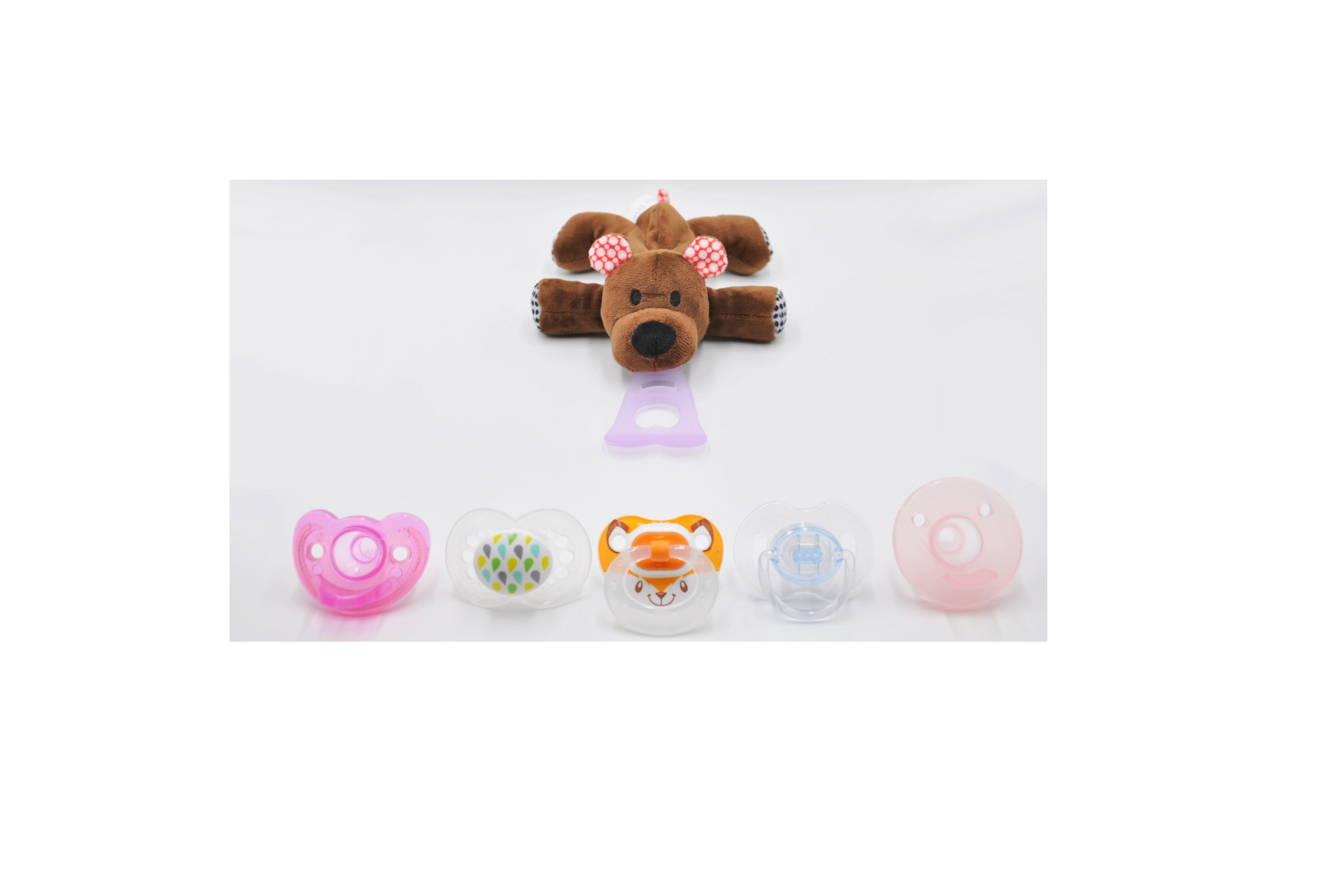 4 In 1 Teething Toy and Detachable Pacifier Holder, Bear - nissi-jireh