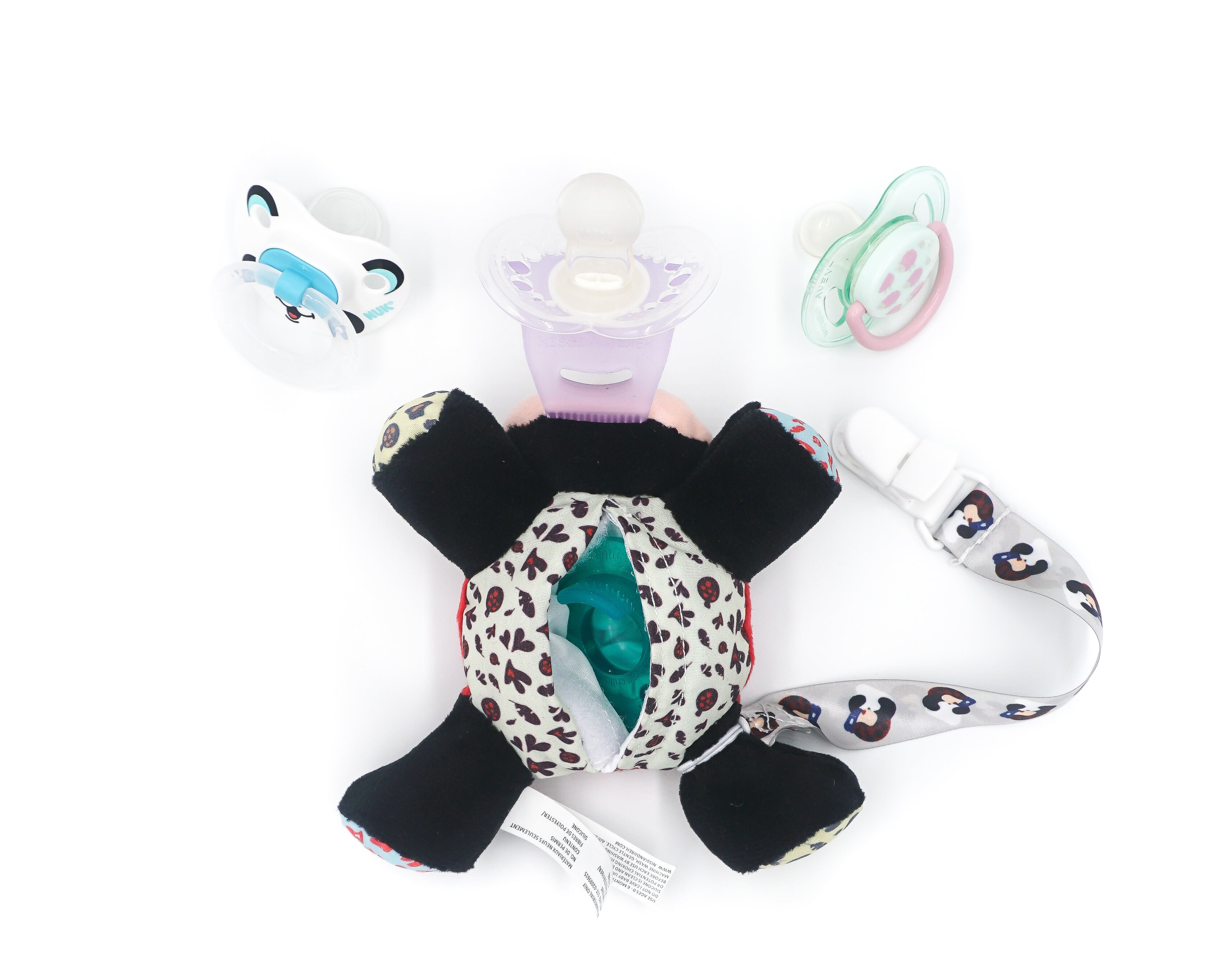Bug Pacifier 5 In 1 Teething Toy and Detachable Pacifier holder, Lady bug