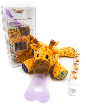 5 In 1 Teething Toy and Detachable Pacifier Holder, Giraffe - nissi-jireh